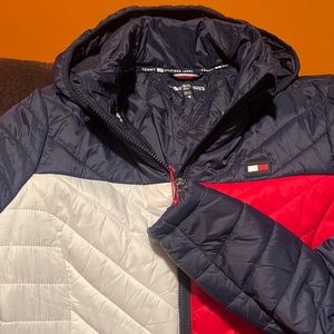 Tommy Hilfiger Nylon Hooded ladies Jacket! Size L-ticked price $98